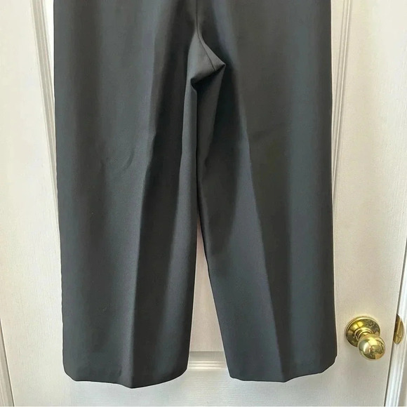 Topshop Wide Leg Pants High Waisted Cropped Pleated Palazzo Black Size 4 NWT - Picture 8 of 15